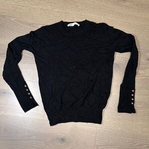 ZARA Black Sweater with Button Detail